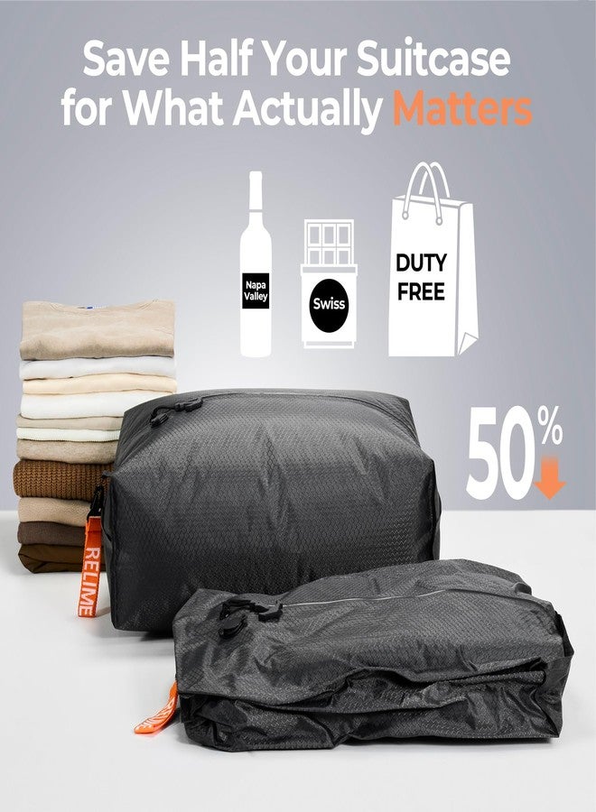 Relime Classic Series Vacuum Bags for Travel Luggage(1 PC No Pump), Compression Bags for Carry On Suitcases and Backpack, Vacuum Seal Packing cube for Cloth Packing - Image 3